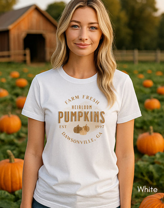 Custom Heirloom Pumpkins Unisex Jersey Light Weight T-shirt