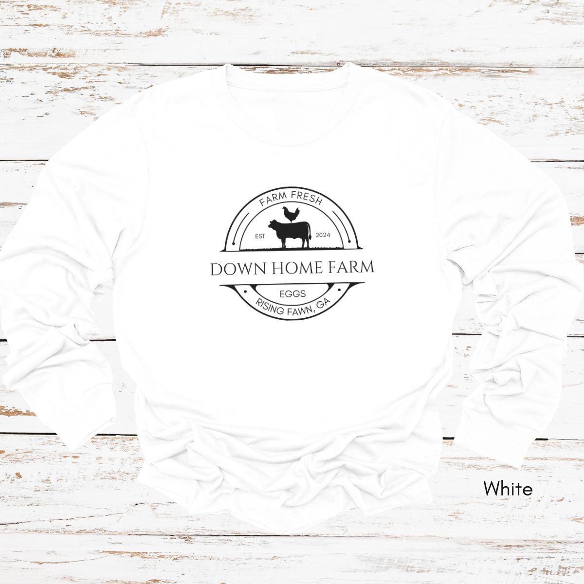 Custom Long Sleeve Light Weight Jersey Local Farm Tee