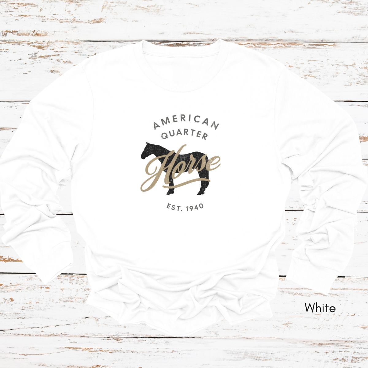 American Quarter Horse Long Sleeve Light Weight Jersey Unisex T-shirt