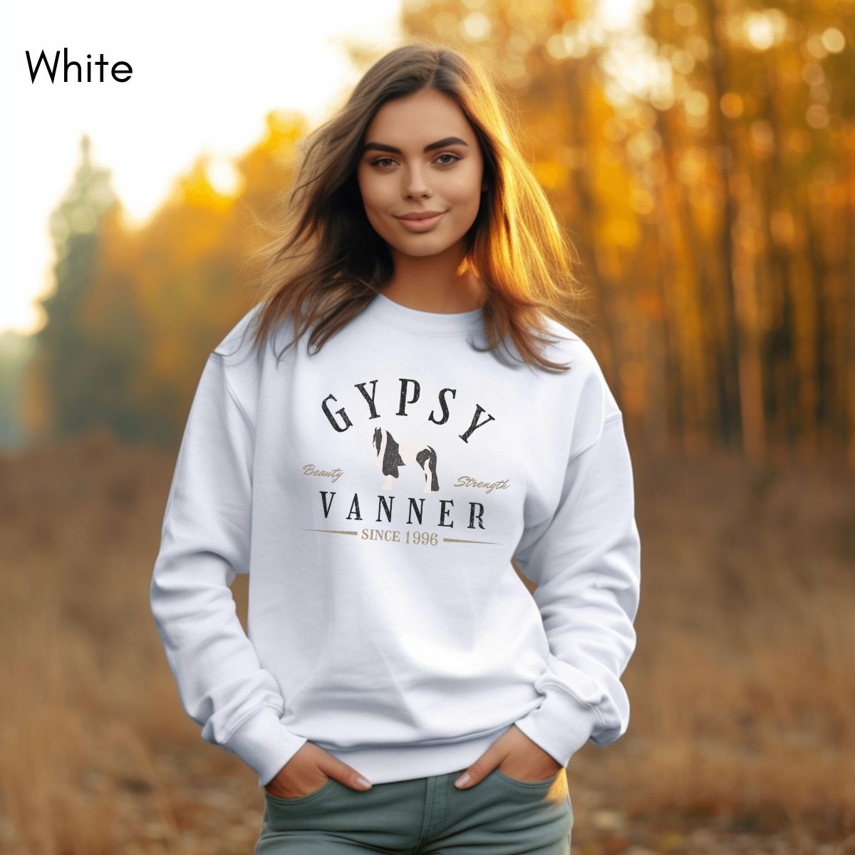 Gypsy Vanner Horse - Unisex Crewneck Sweatshirt | Horse Lover shirt | Gift for Equestrian | Horse Breed Sweatshirt