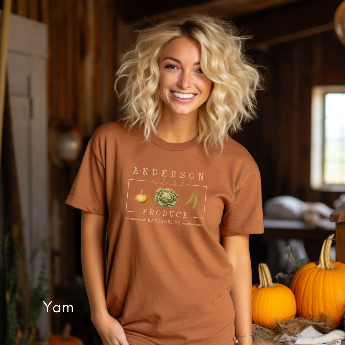 Custom Produce Farm Unisex Garment Dyed Midweight T-shirt