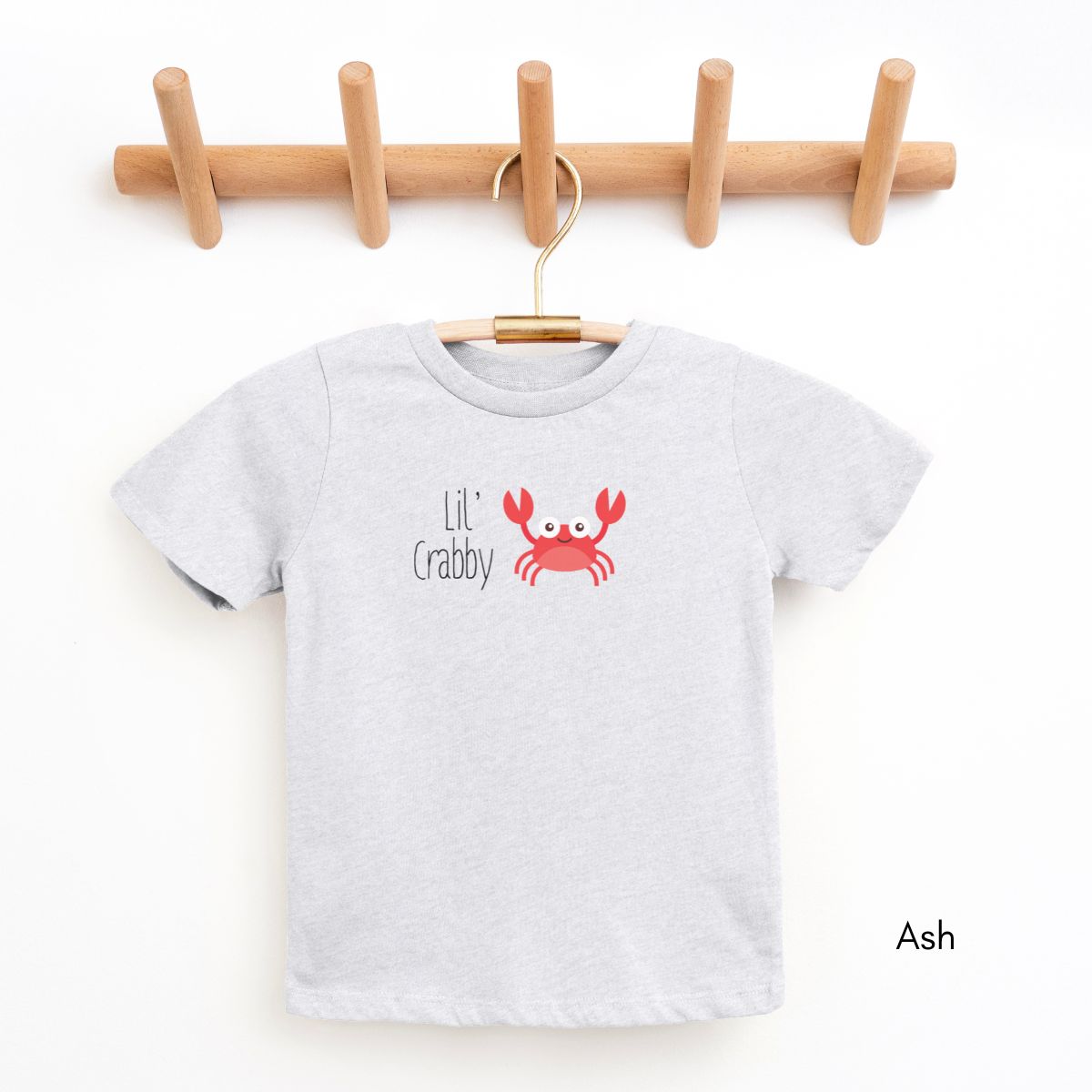 Lil' Crabby YOUTH Short Sleeve Tee | Funny Crab Tshirt | Marine Life Pun Shirt | Funny Kid's Tshirt | Silly Grouchy Child Tee