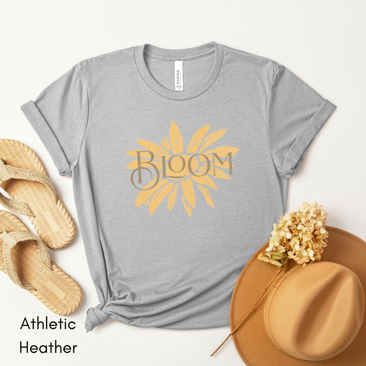 Bloom Tee | Floral Jersey Short Sleeve Tee | Daisy T-shirt | Mother's Day Gift | Motivational Tshirt | Wildflower Tee | Gift for Gardener
