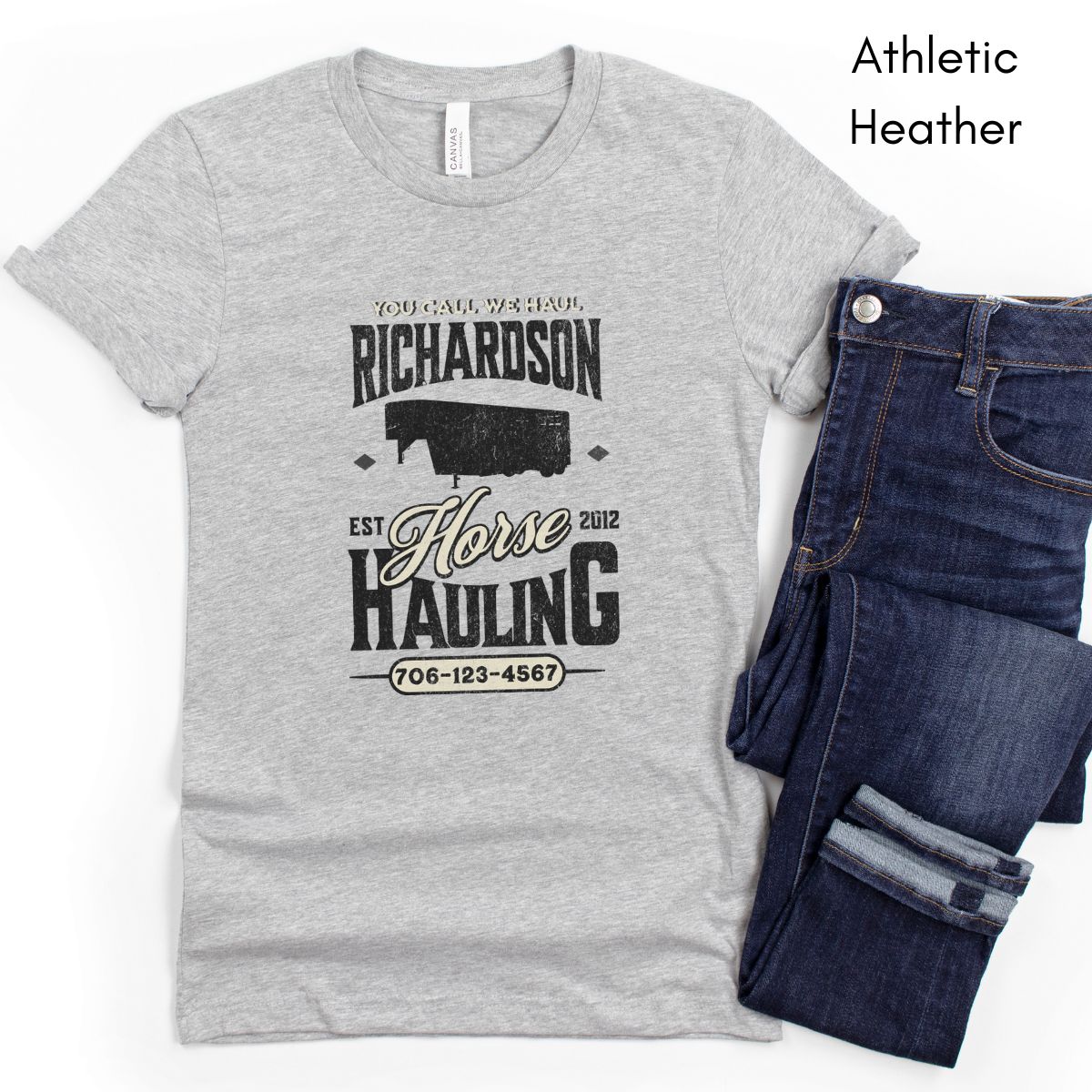 Custom Horse/Livestock Hauling tee | Local Equine Transport T-shirt | Personalized Tee | Gift for Horse Business Owner