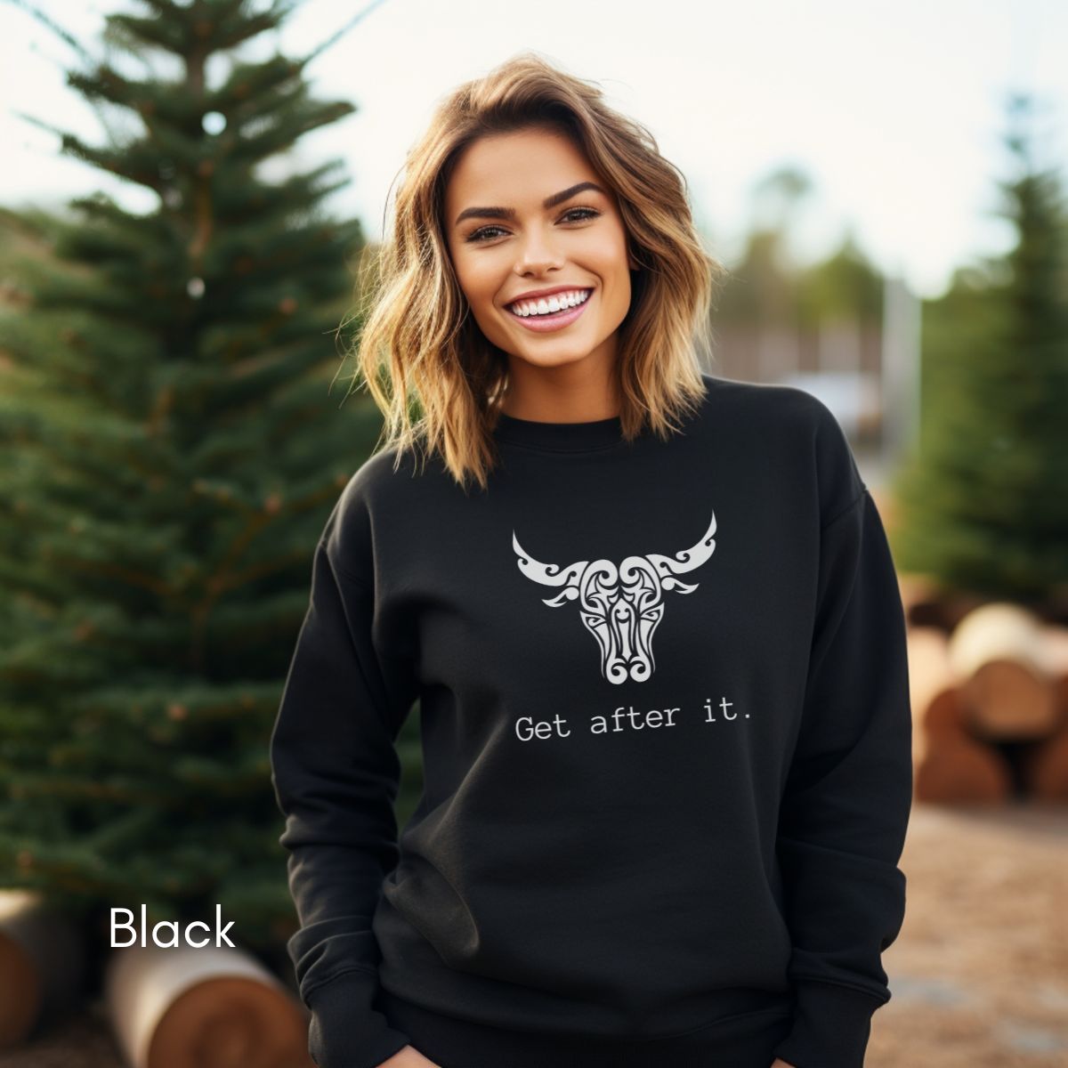 Get After It - Unisex Heavy Blend™ Crewneck Sweatshirt| Motivational sweatshirt | Bull/Cow shirt
