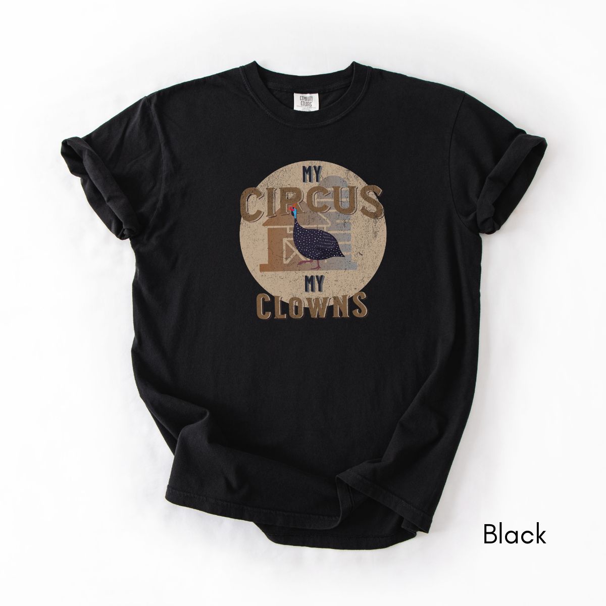 Funny Guinea Fowl Unisex Midweight Vintage Style Tee