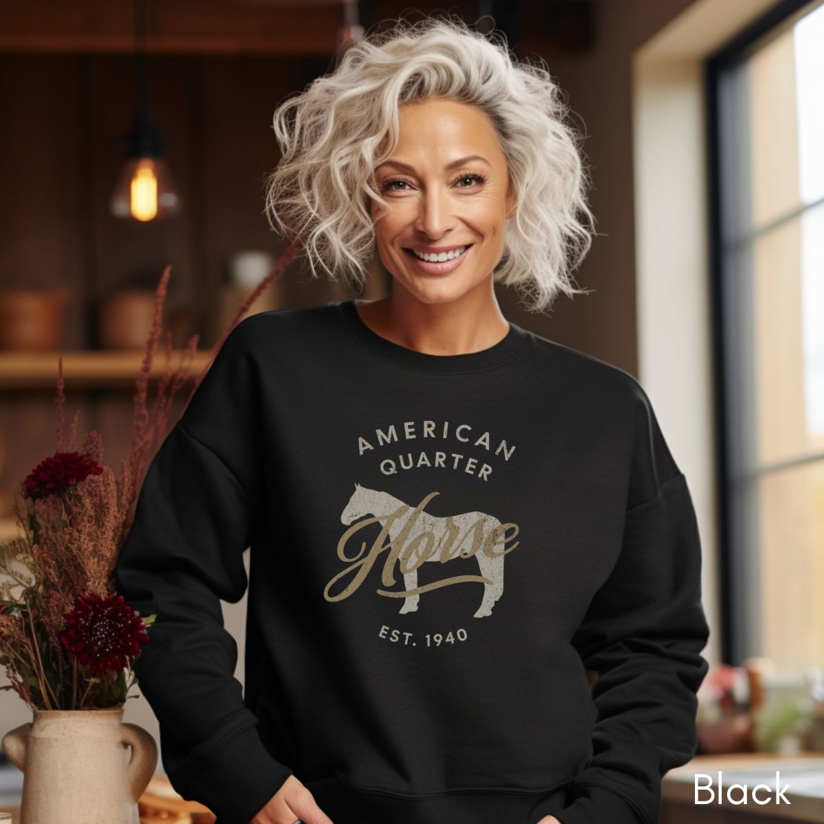 American Quarter Horse - Unisex Crewneck Sweatshirt | Horse Lover shirt | Gift for Equestrian | Horse Breed Sweatshirt