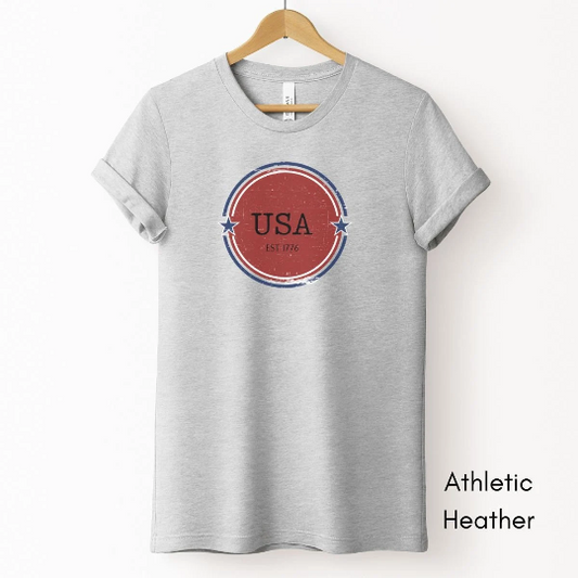 USA Est 1776 Tee | Unisex Patriotic Tee | 4th of July Group Tee | Pledge of Allegiance T-shirt | USA T-shirt | Memorial Day Tshirt