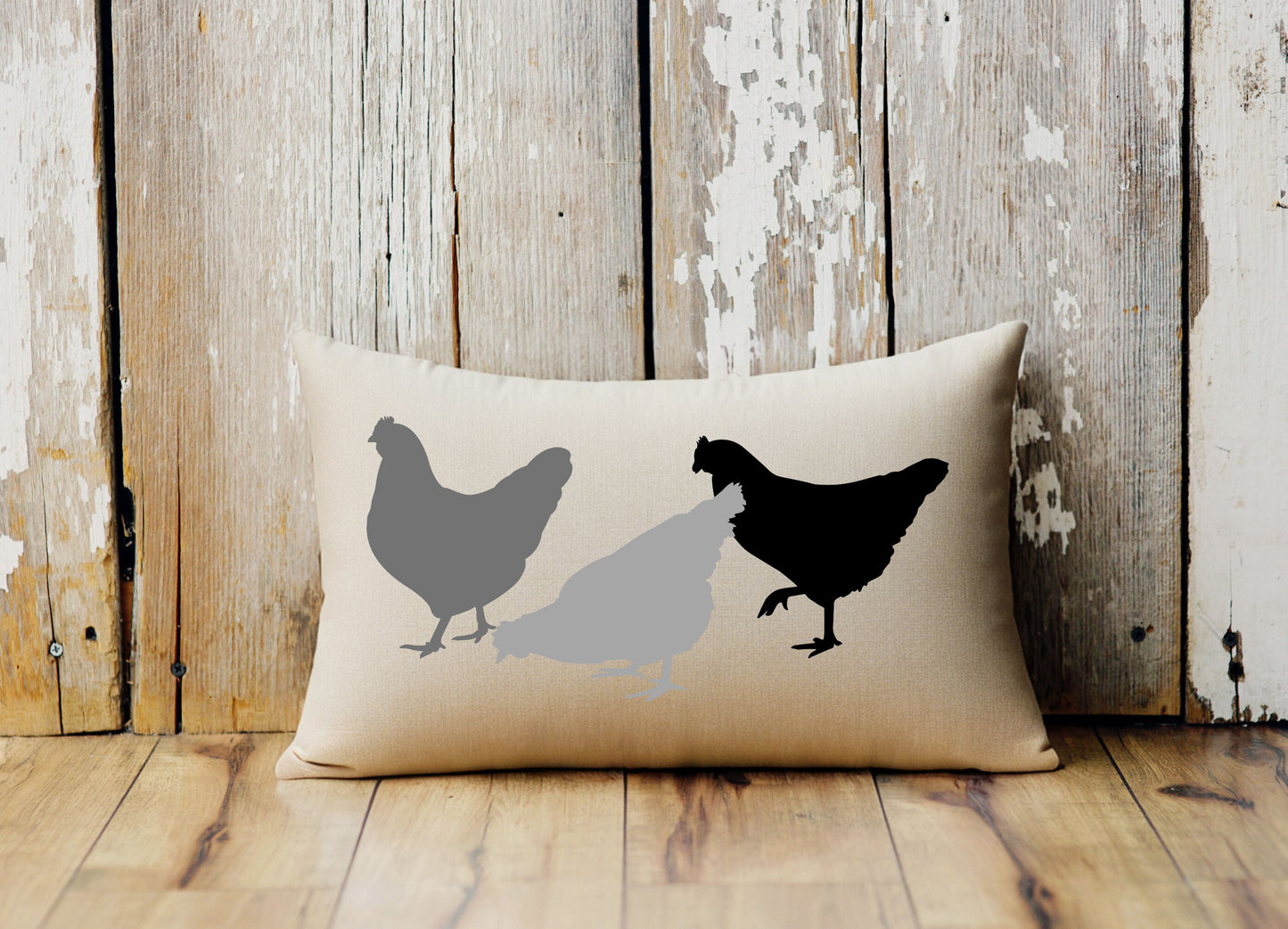 Chicken Flock Pillow - Lumbar Pillow Chicken Keeper Pillow Housewarming Gift Chicken Lover Gift Farm Life Home Decor