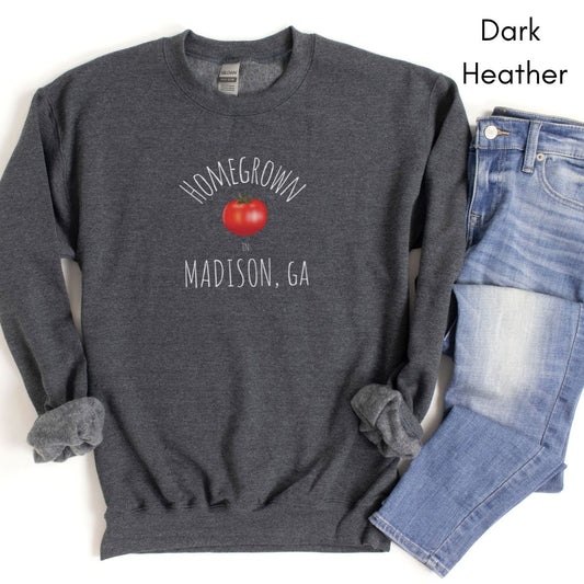 Custom Homegrown - Unisex Heavy Blend Crewneck Sweatshirt| Farmer's Market sweatshirt | Tomato shirt |Gardener's Sweatshirt | Vegetable Lover's