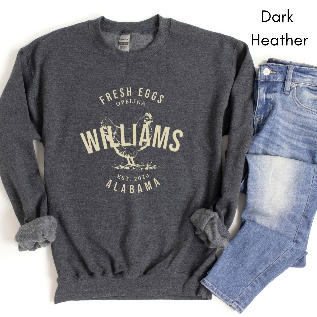 Custom Local Egg Farm Unisex Crewneck Sweatshirt| Local Egg Dealer sweatshirt | Personalized Gift for Chicken Farmer | Farmer's Market Homesteading Sweatshirt