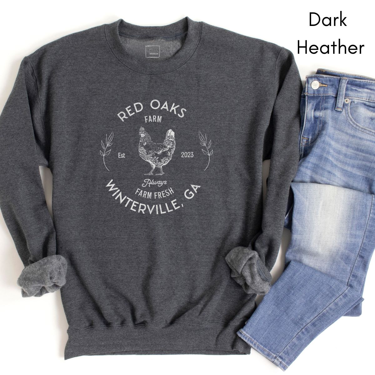 Custom Chicken Farm Unisex Crewneck Sweatshirt