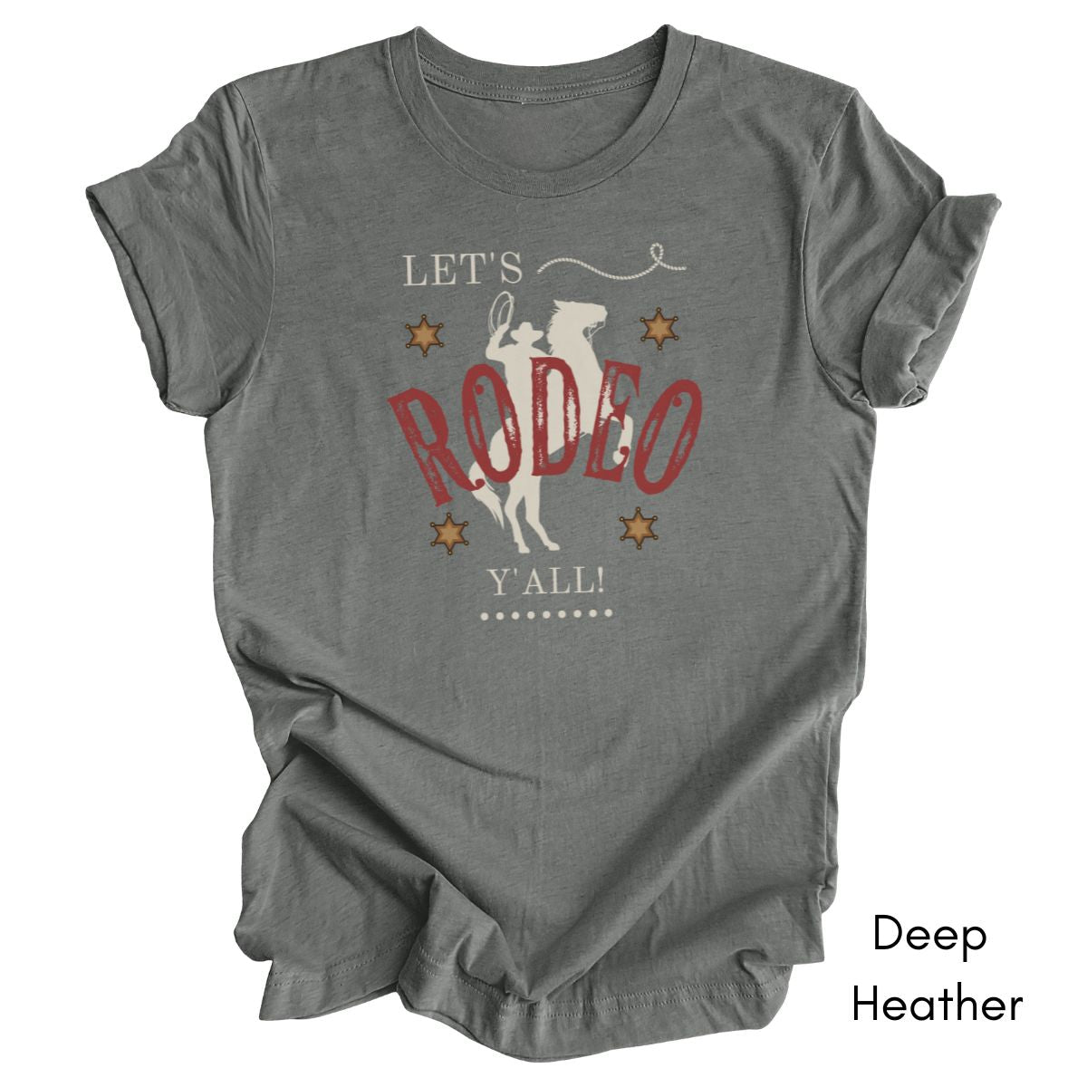 Let's Rodeo Y'all Tee | Unisex Jersey Short Sleeve Tee | Western t-shirt| Cowboy RodeoTshirt | Gift for Horse Lover T-shirt| Southern Tee