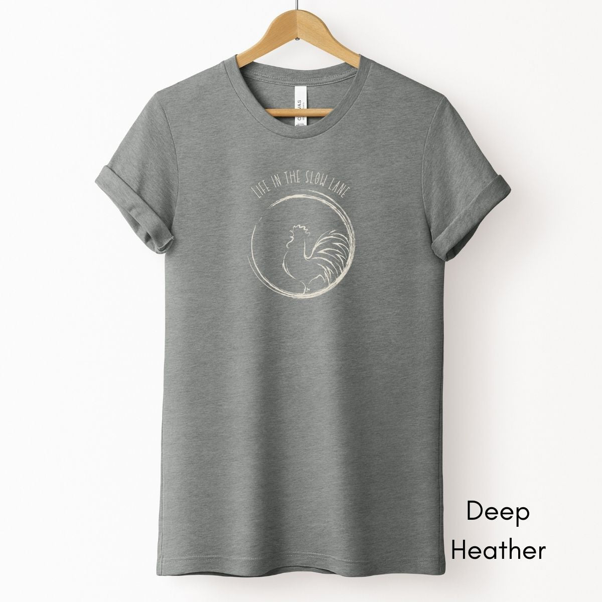 Life in the Slow Lane Rooster Unisex Jersey Light Weight T-shirt