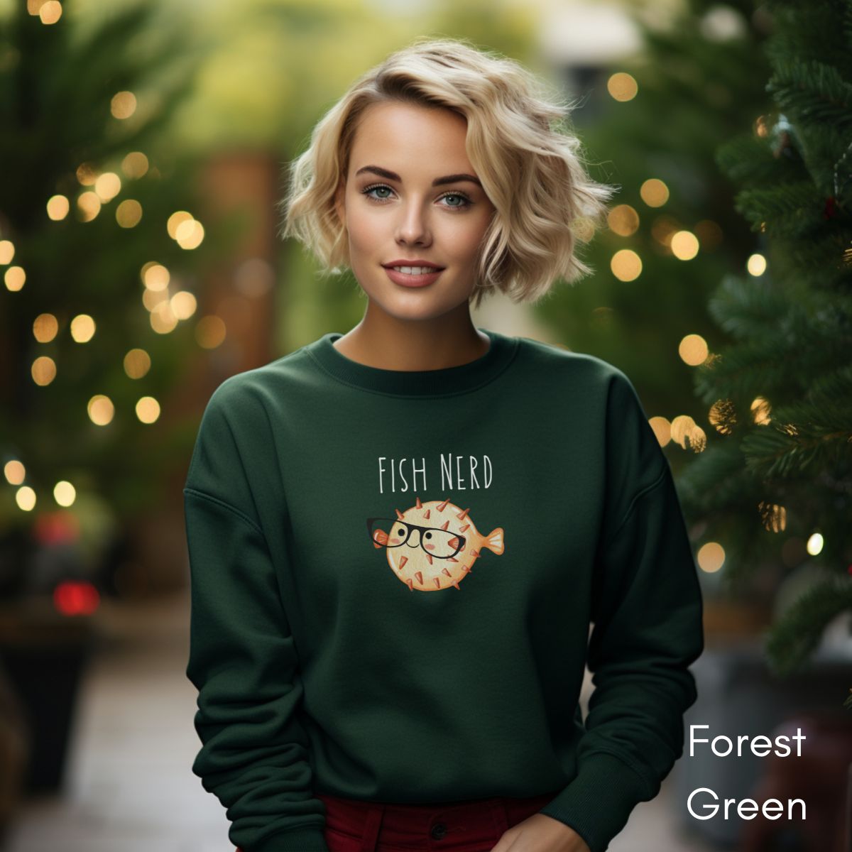 Fish Nerd - Unisex Crewneck Sweatshirt Funny Fish Lover shirt Gift for Aquarium Enthusiast Sweatshirt Ichthyology Sweatshirt Salt Water Fish