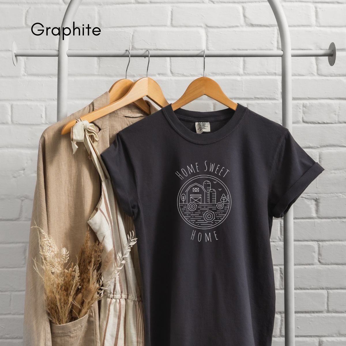 Home Sweet Home Tee | Unisex Garment-Dyed T-shirt | Homesteading Tshirt | Barn Tee | Farm Life T-shirt | Barnyard Tee
