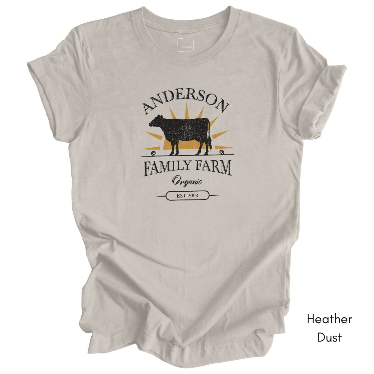 Custom Family Farm tee - Dairy Farmer T-shirt, Personalized Farm Gift , Homesteading Tshirt, Farmer's Market Tee, Dairy Cow Shirt