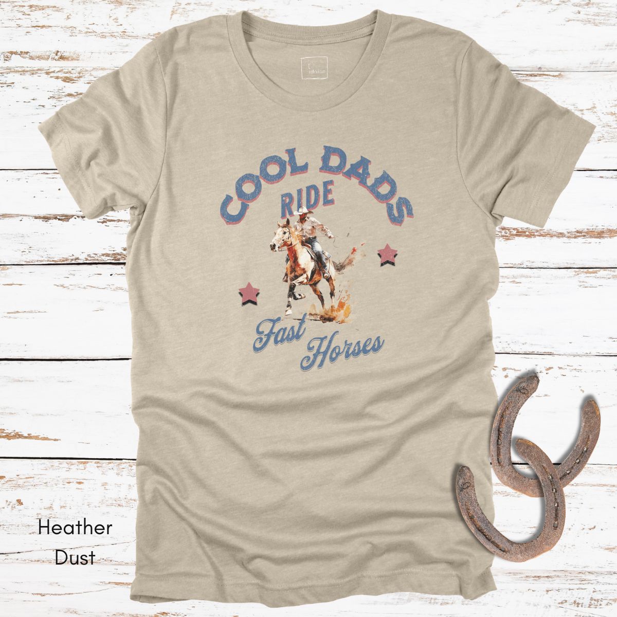 Cool Dads Ride Fast Horses T-shirt Jersey Light Weight Tee | Gift for Horse Loving Dads | Cowboy Tshirt | Western T-shirt