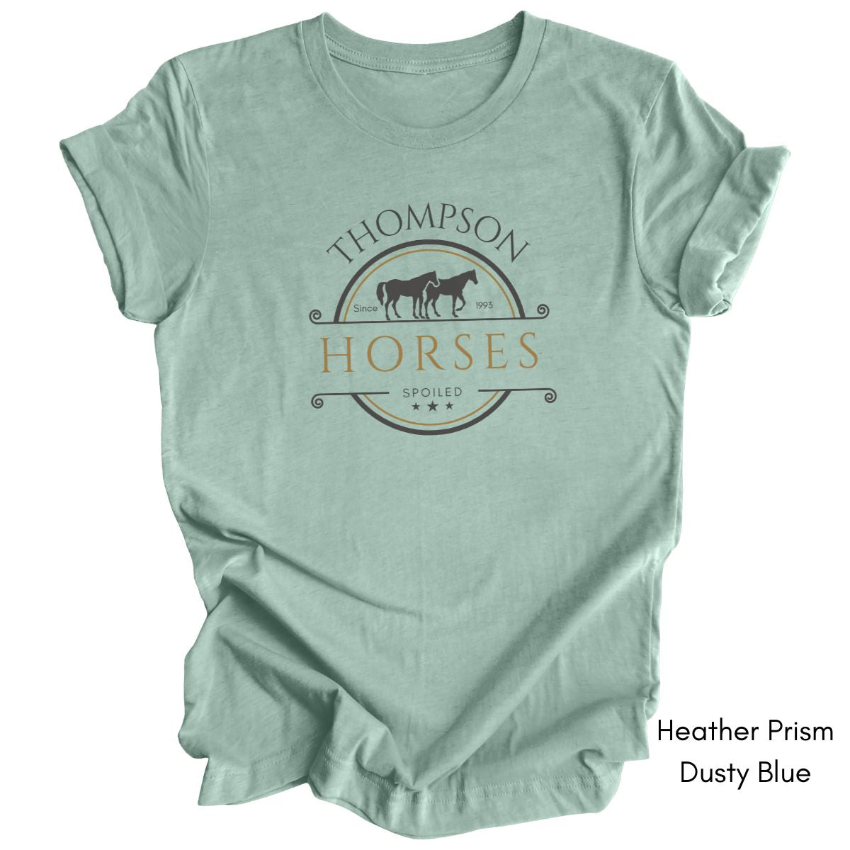 Custom Spoiled Horse Farm Tee | Unisex Jersey Short Sleeve Tee | Gift for Horse Lover | Equestrian T-shirt | Funny Horse Lover Tee