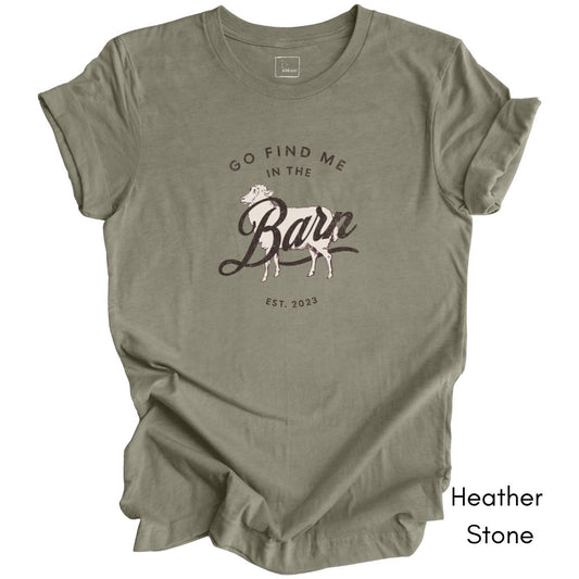 Find Me in the Sheep Barn Tee | Farmer's Short Sleeve Tee | Sheep Lover T-shirt | Mother's Day Gift | Pastel Spring Color Tee