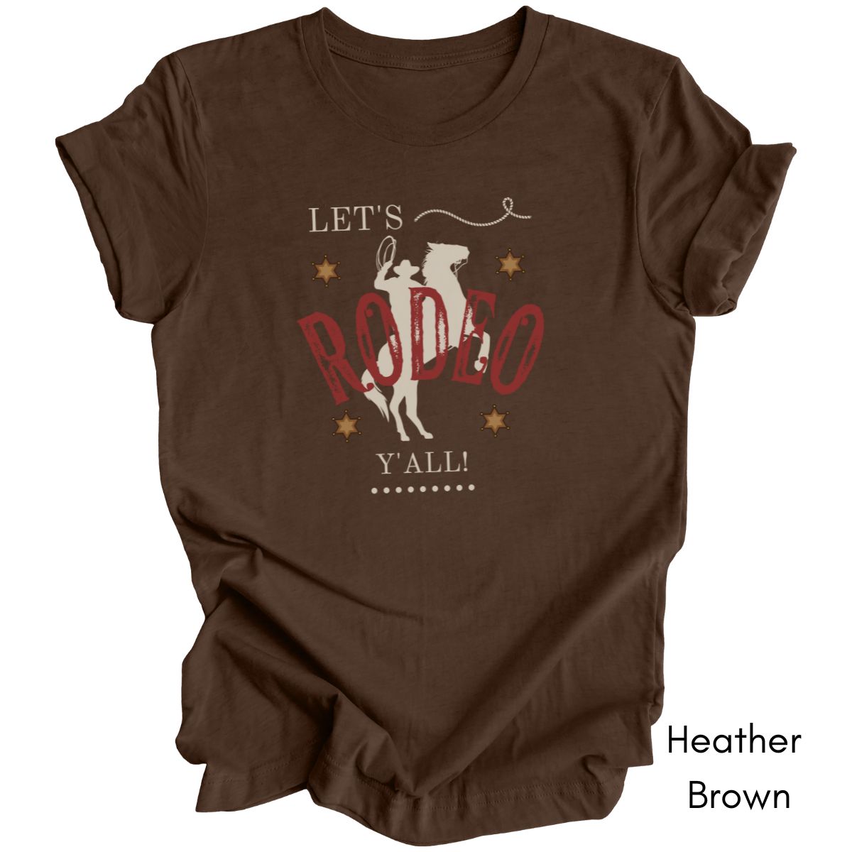 Let's Rodeo Y'all Tee | Unisex Jersey Short Sleeve Tee | Western t-shirt| Cowboy RodeoTshirt | Gift for Horse Lover T-shirt| Southern Tee