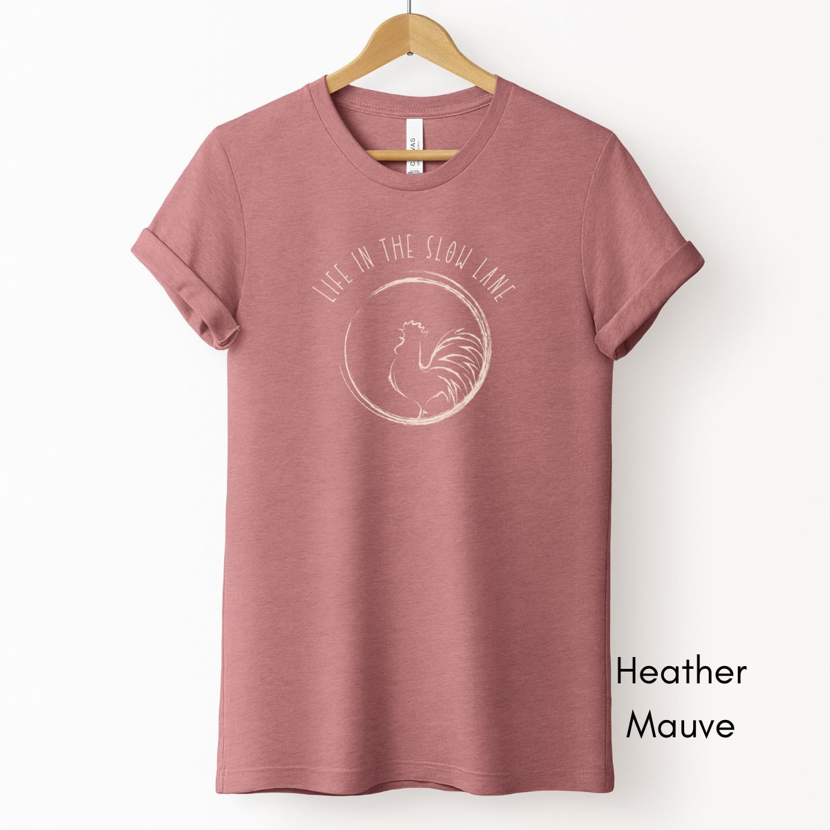 Life in the Slow Lane Rooster Unisex Jersey Light Weight T-shirt