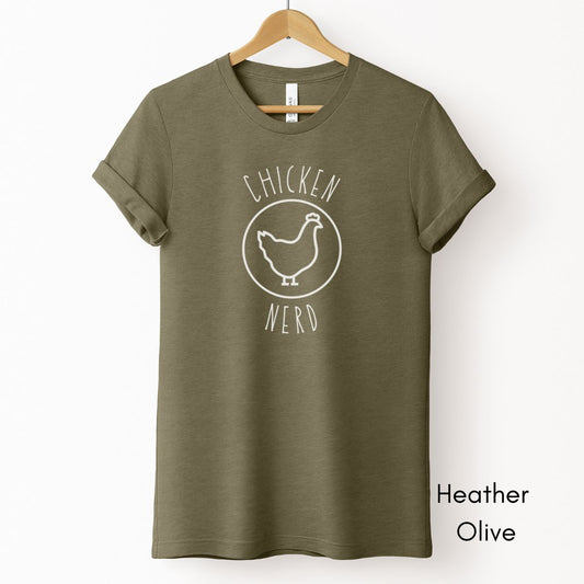 Chicken Nerd Tee | Chicken Lover Tee | Funny Chicken Tee | Farm Life T-shirt | Gift for Chicken Lover | Poultry Tee | Chicken Geek Tshirt