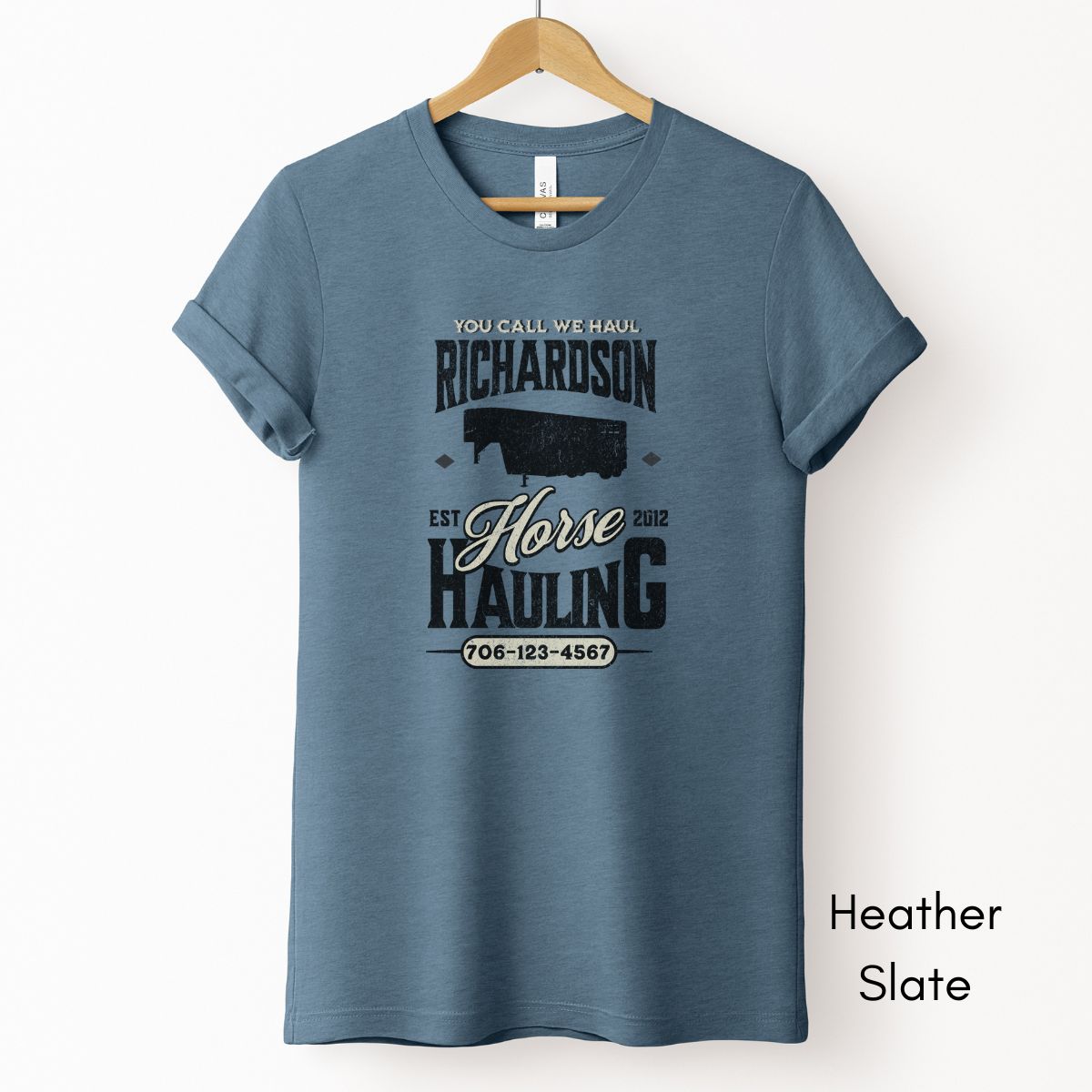 Custom Horse/Livestock Hauling tee | Local Equine Transport T-shirt | Personalized Tee | Gift for Horse Business Owner