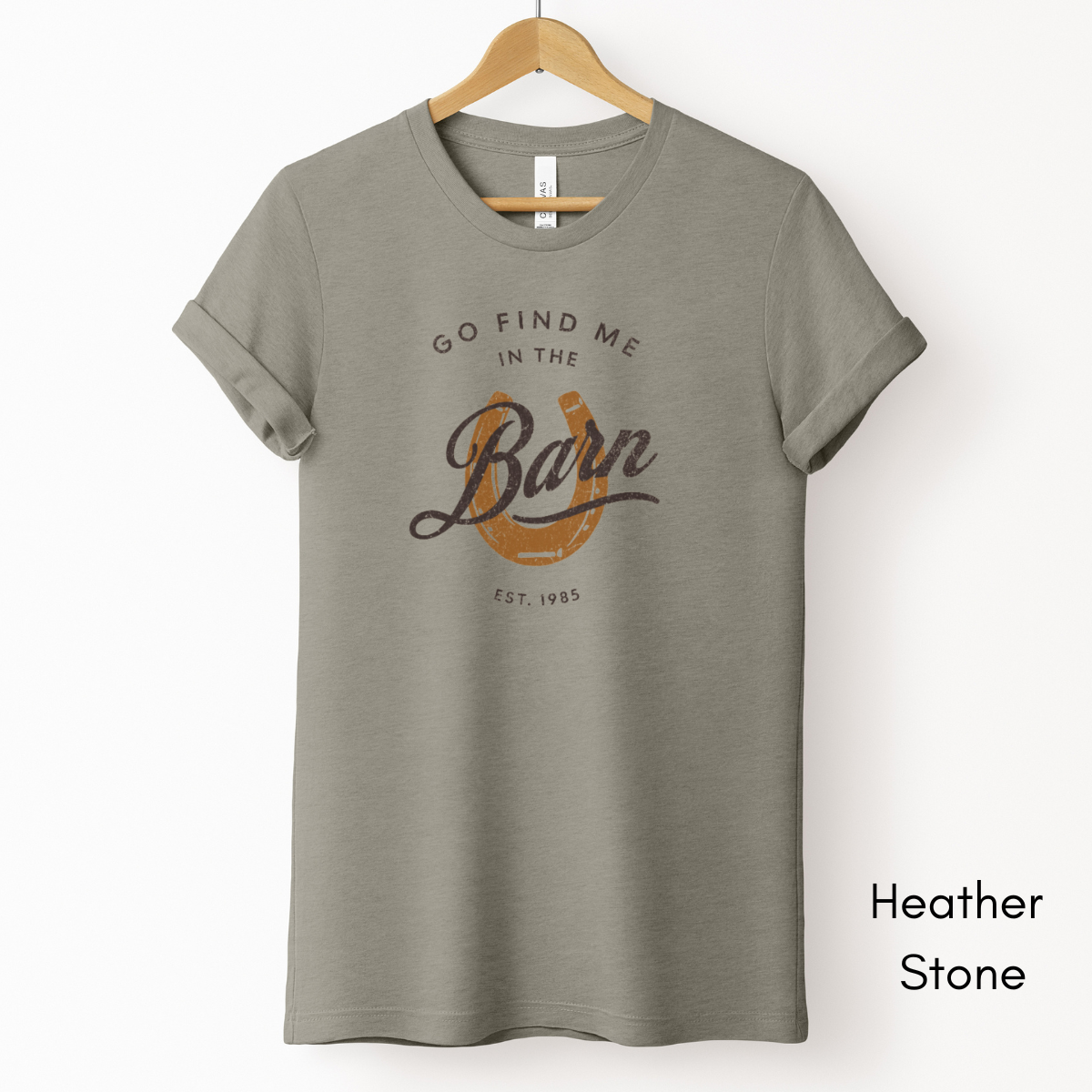 Find Me in the Barn Tee | Equestrian Short Sleeve Tee | Horse Lover T-shirt | Mother's Day Gift | Pastel Spring Color Tee