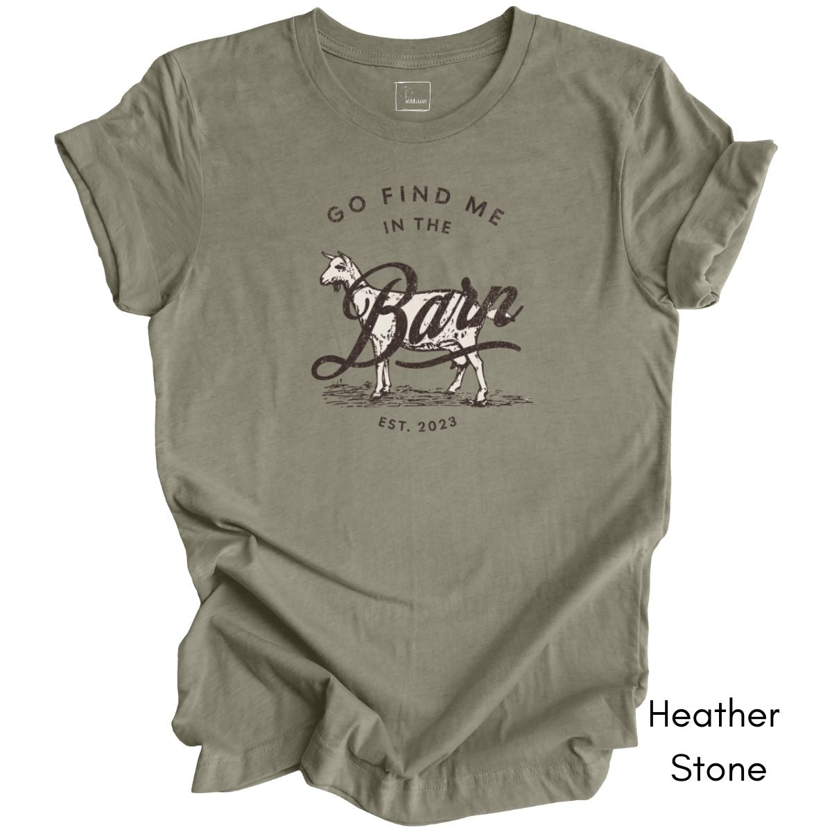 Find Me in the Goat Barn Tee | Dairy Goat Farmer's Short Sleeve Tee | Goat Lover T-shirt | Mother's Day Gift | Pastel Spring Color Tee