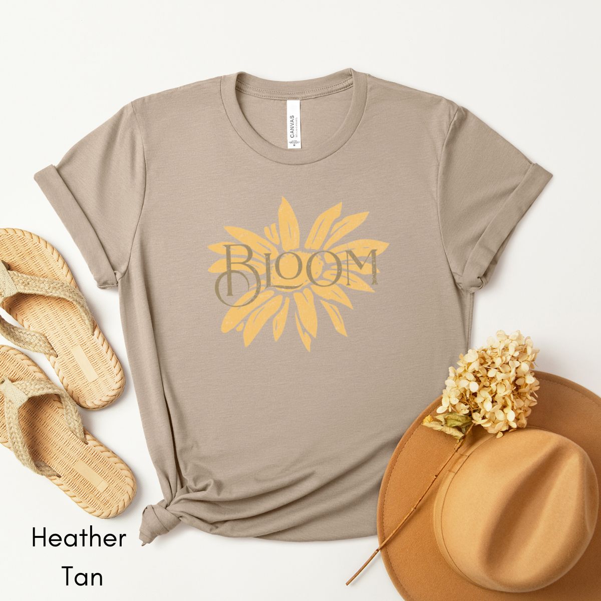 Bloom Tee | Floral Jersey Short Sleeve Tee | Daisy T-shirt | Mother's Day Gift | Motivational Tshirt | Wildflower Tee | Gift for Gardener
