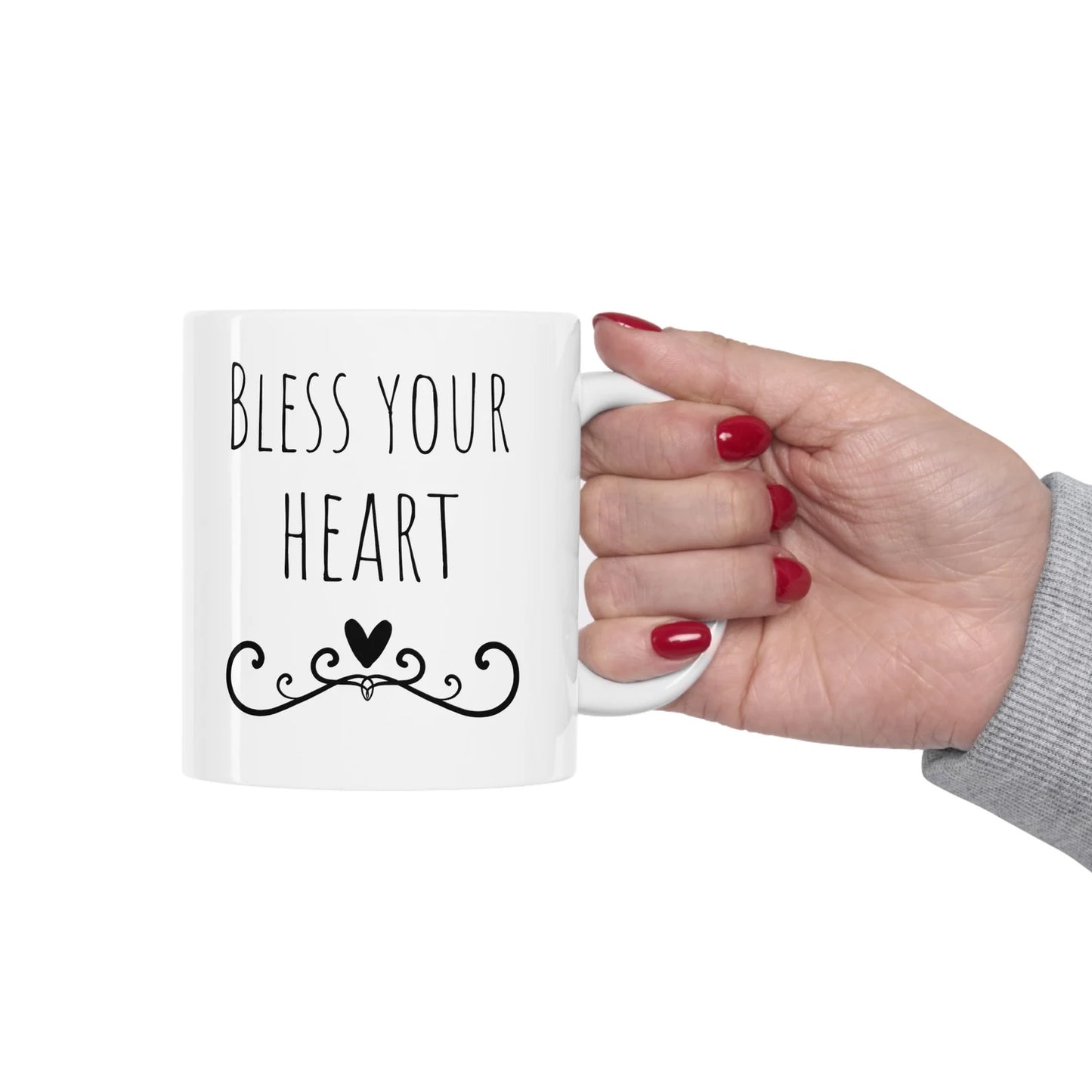 Bless Your Heart Ceramic Mug 11oz | Gift for coffee lovers | Funny Southern Sayings Coffee Mug | Sarcastic Coffee Cup | Southern Quote Mug