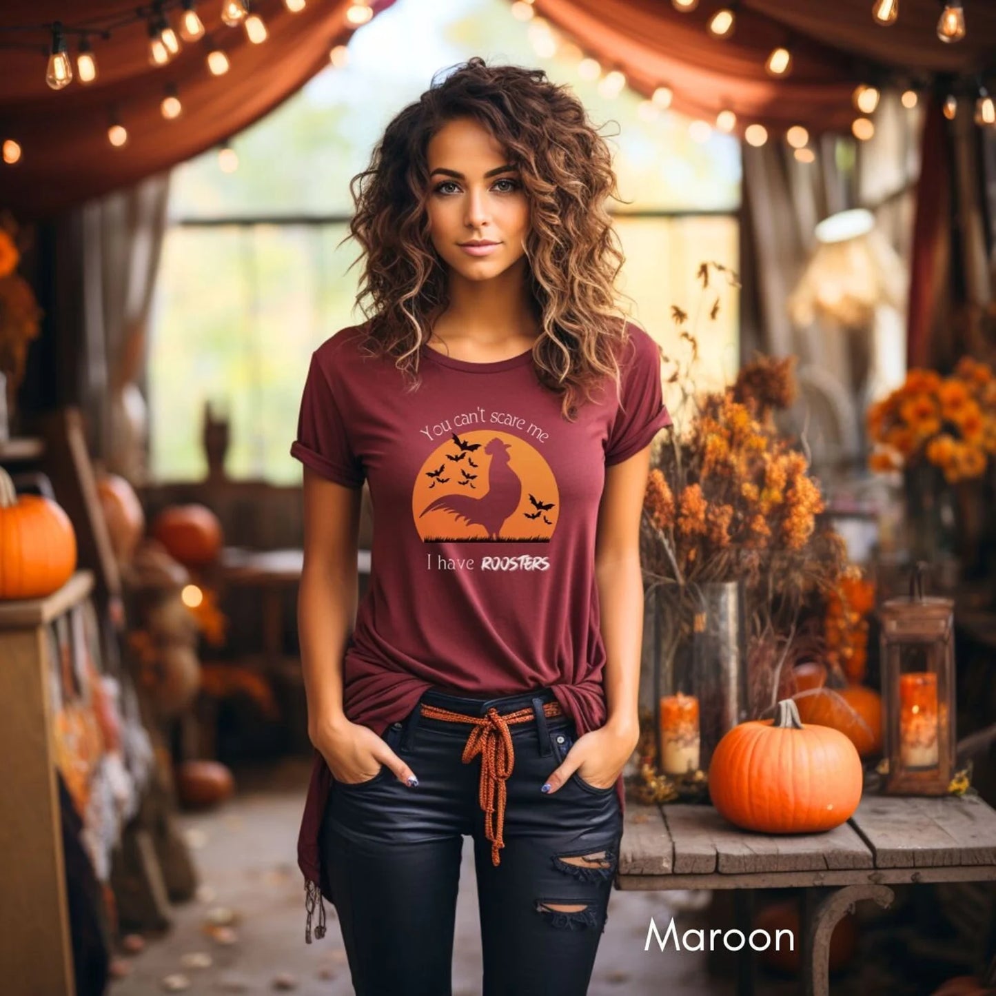 You Can't Scare Me Rooster Light Weight Unisex Jersey T-shirt