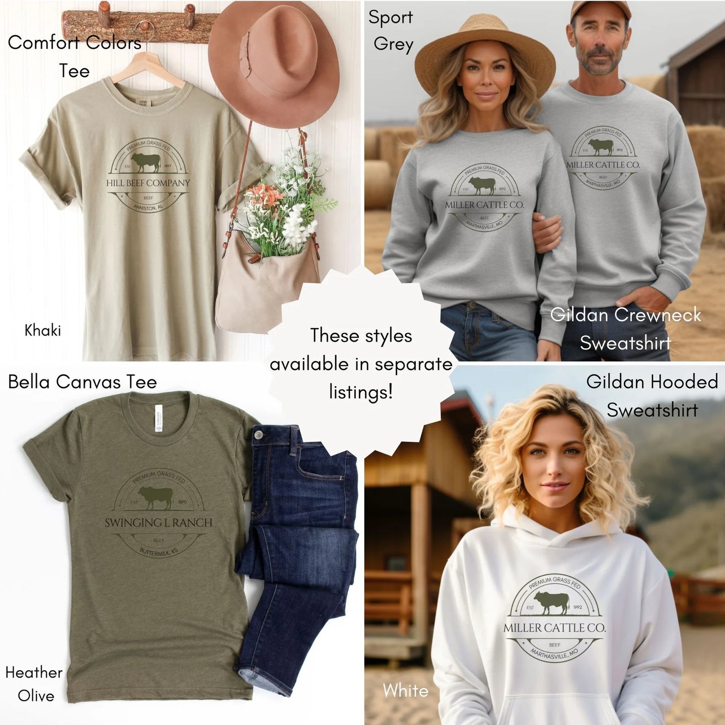 Custom Cattle Farm HOODIE Unisex Heavy Blend Hooded Sweatshirt