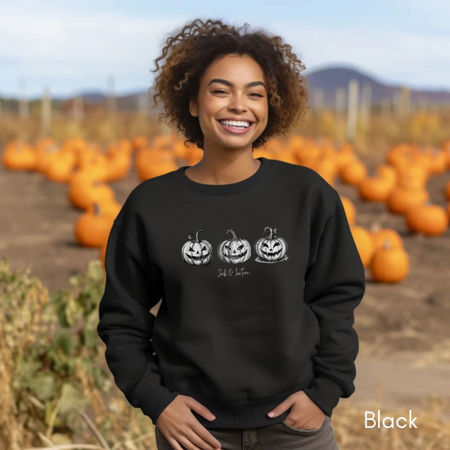 Jack O' Lantern Crewneck Sweatshirt | Halloween Sweatshirt | Pumpkin shirt | Vintage Style Fall Sweatshirt | Halloween Lover Gift