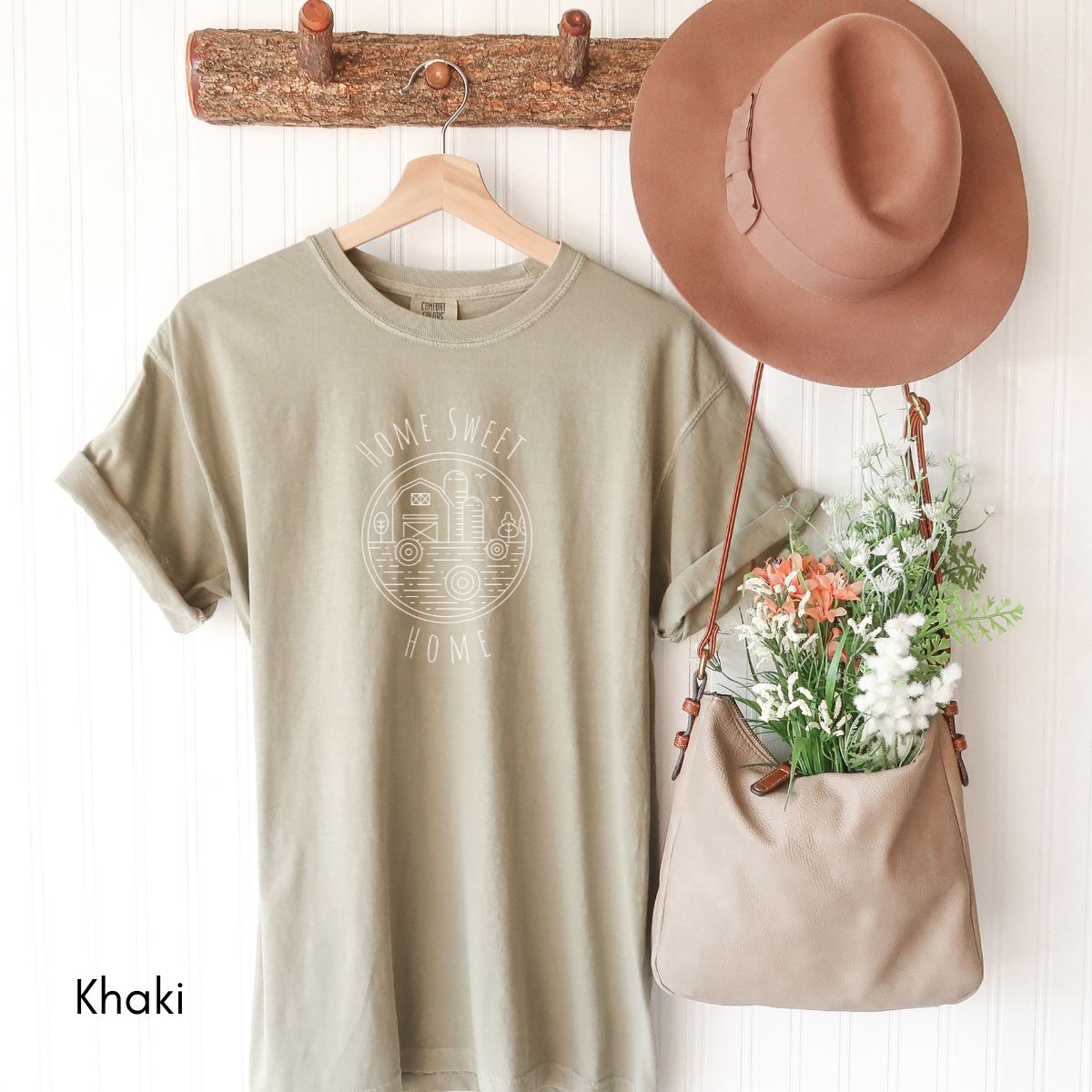 Home Sweet Home Tee | Unisex Garment-Dyed T-shirt | Homesteading Tshirt | Barn Tee | Farm Life T-shirt | Barnyard Tee