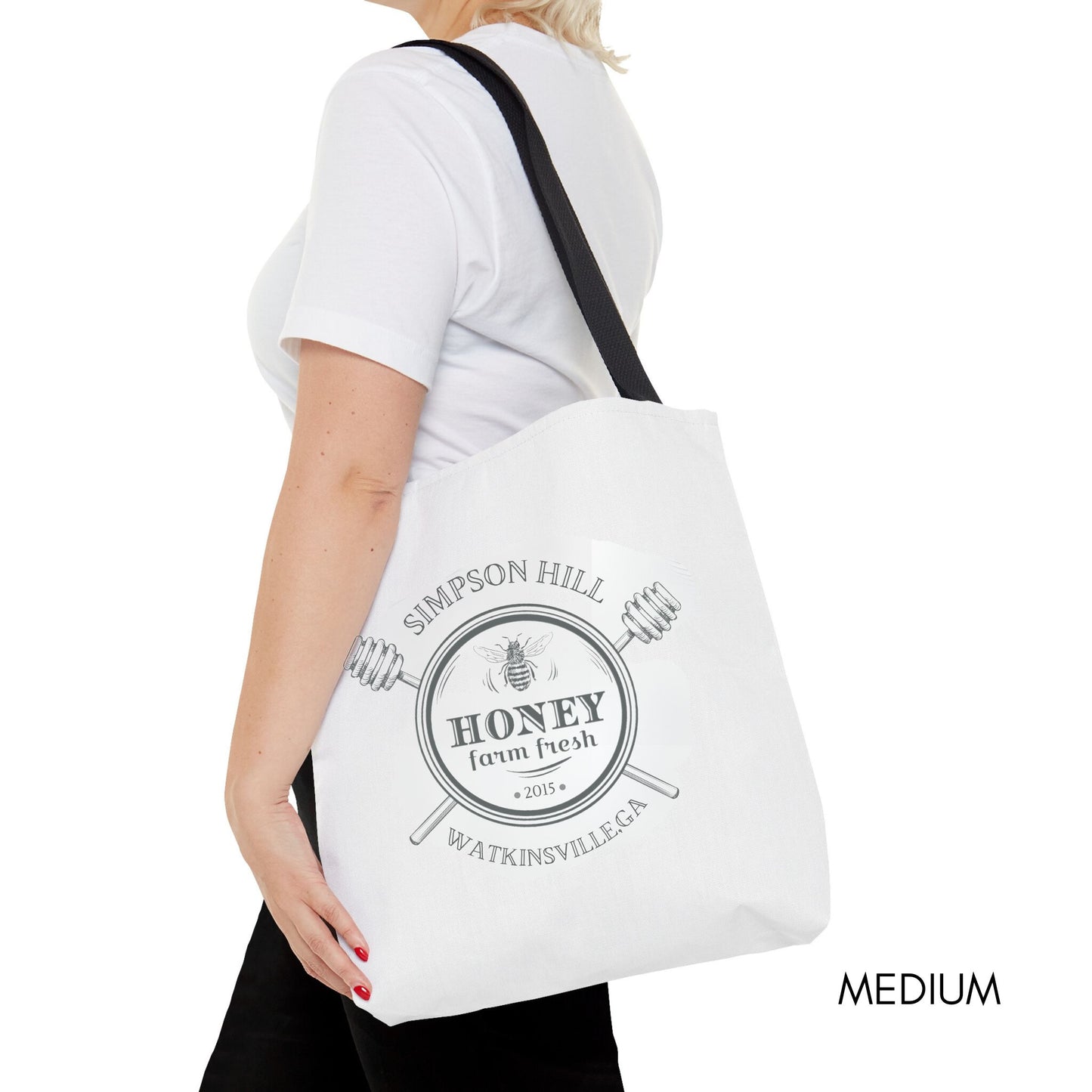 Custom Honey Farm Tote Bag Personalized Farmer's Market Bag Local Honey Dealer Shoulder Bag Bee Keeper Tote