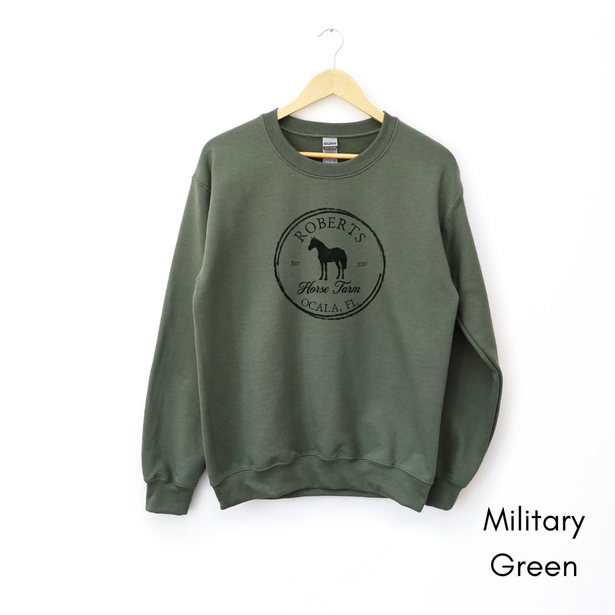Custom Local Horse Farm Unisex Crewneck Sweatshirt | Horse Lover shirt | Gift for Equestrian | Personalized Horse Farm Sweatshirt