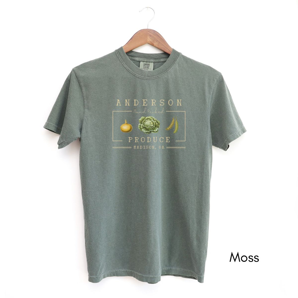 Custom Produce Farm Unisex Garment Dyed Midweight T-shirt