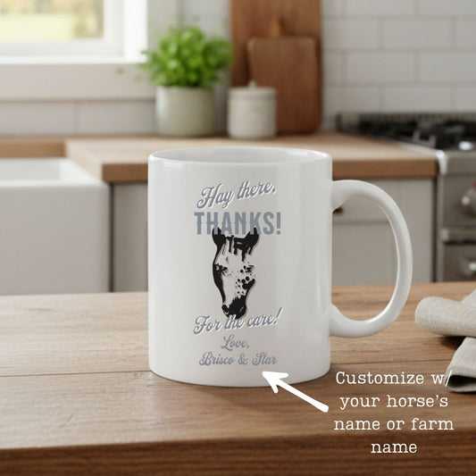 Custom Horse Care Appreciation Gift Ceramic Coffee Mug 11oz  or 15oz