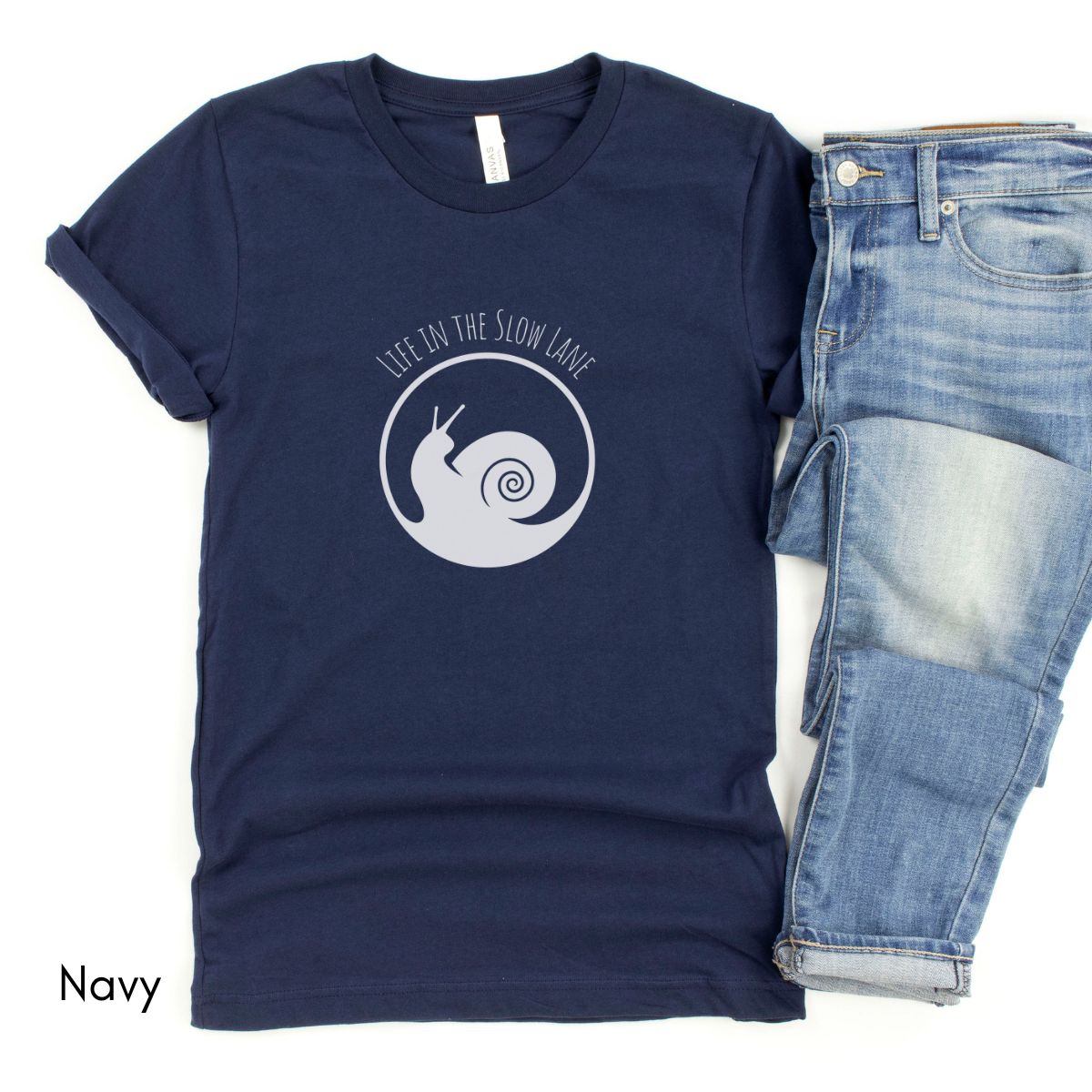 Life in the Slow Lane Snail Unisex Jersey Light Weight T-shirt