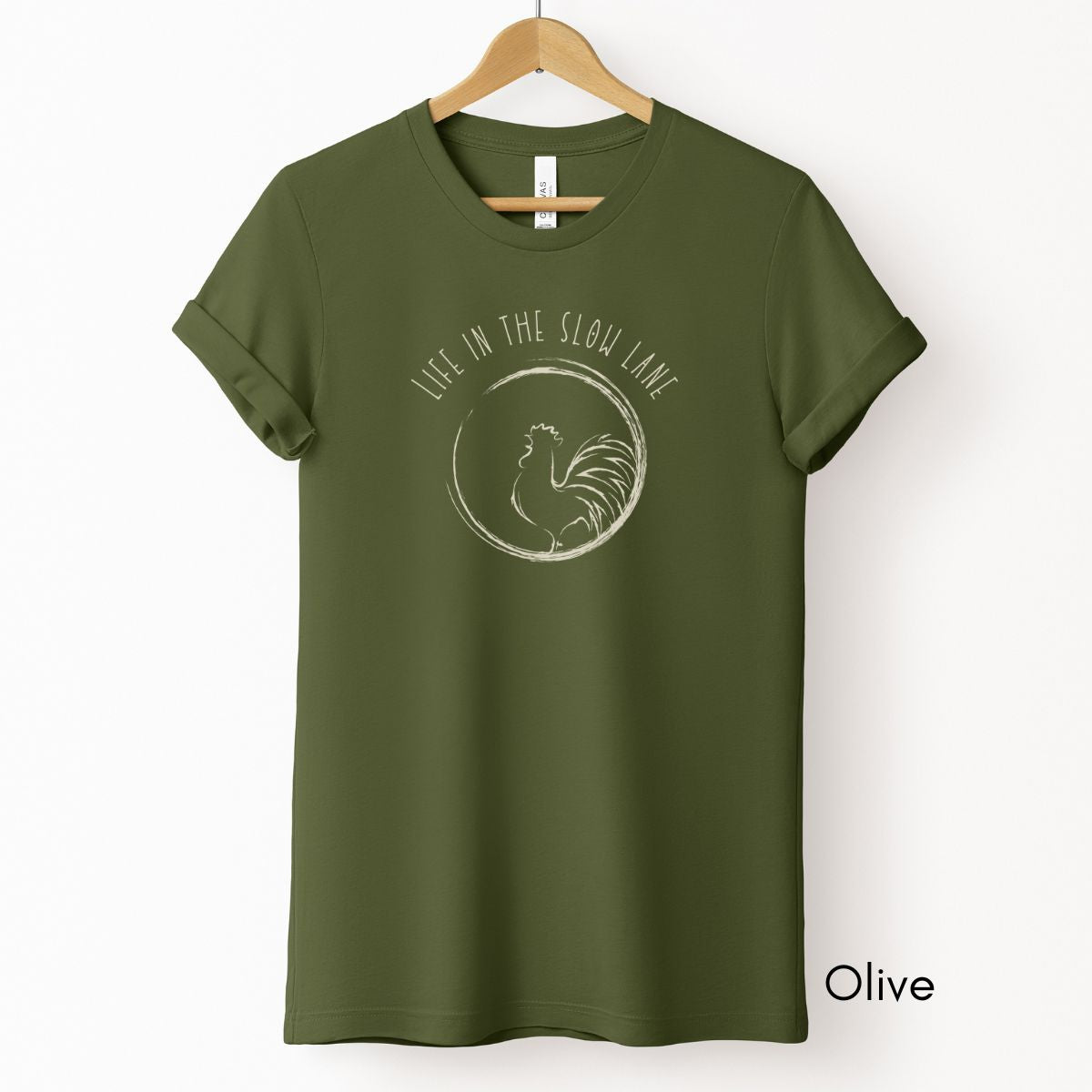 Life in the Slow Lane Rooster Unisex Jersey Light Weight T-shirt
