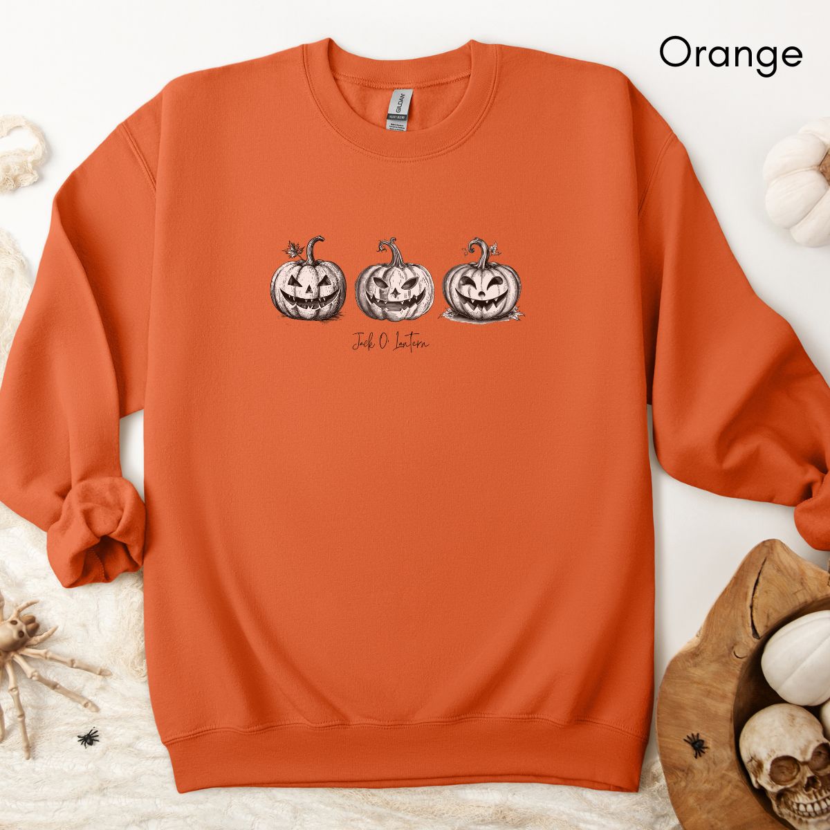 Jack O' Lantern Crewneck Sweatshirt | Halloween Sweatshirt | Pumpkin shirt | Vintage Style Fall Sweatshirt | Halloween Lover Gift