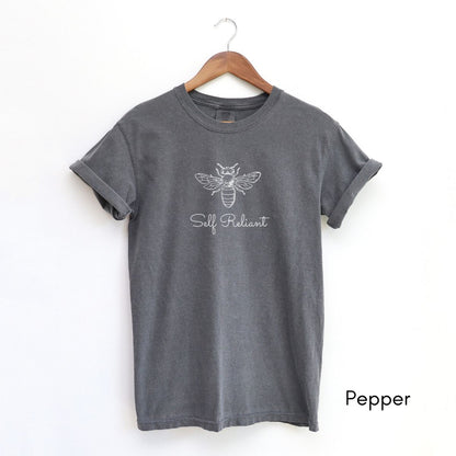Bee Self Reliant | Unisex Garment-Dyed T-shirt | Homesteading Tshirt | Honey Bee Tee | Farm Life T-shirt