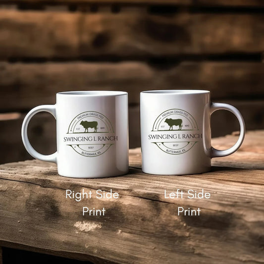 Custom Cattle Farm Ceramic Mug 11 or 15oz Steer Version
