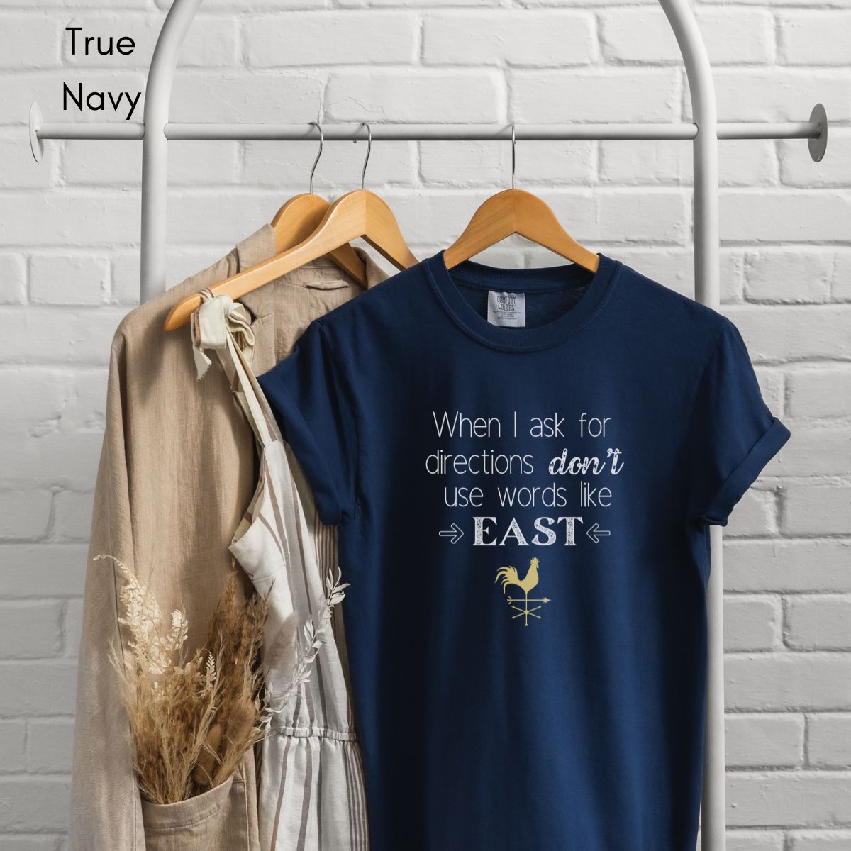 Don't use words like East| Unisex Garment-Dyed T-shirt |  Directionally challenged Tshirt | Funny Traveling Tee |  Directional Humor T-shirt