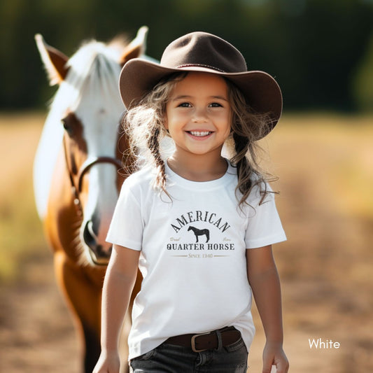 American Quarter Horse YOUTH/KIDS Unisex Light Weight T-shirt