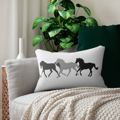 Horse Herd Pillow - Lumbar Pillow Equestrian Pillow Housewarming Gift Horse Lover Gift Farm Life Home Decor