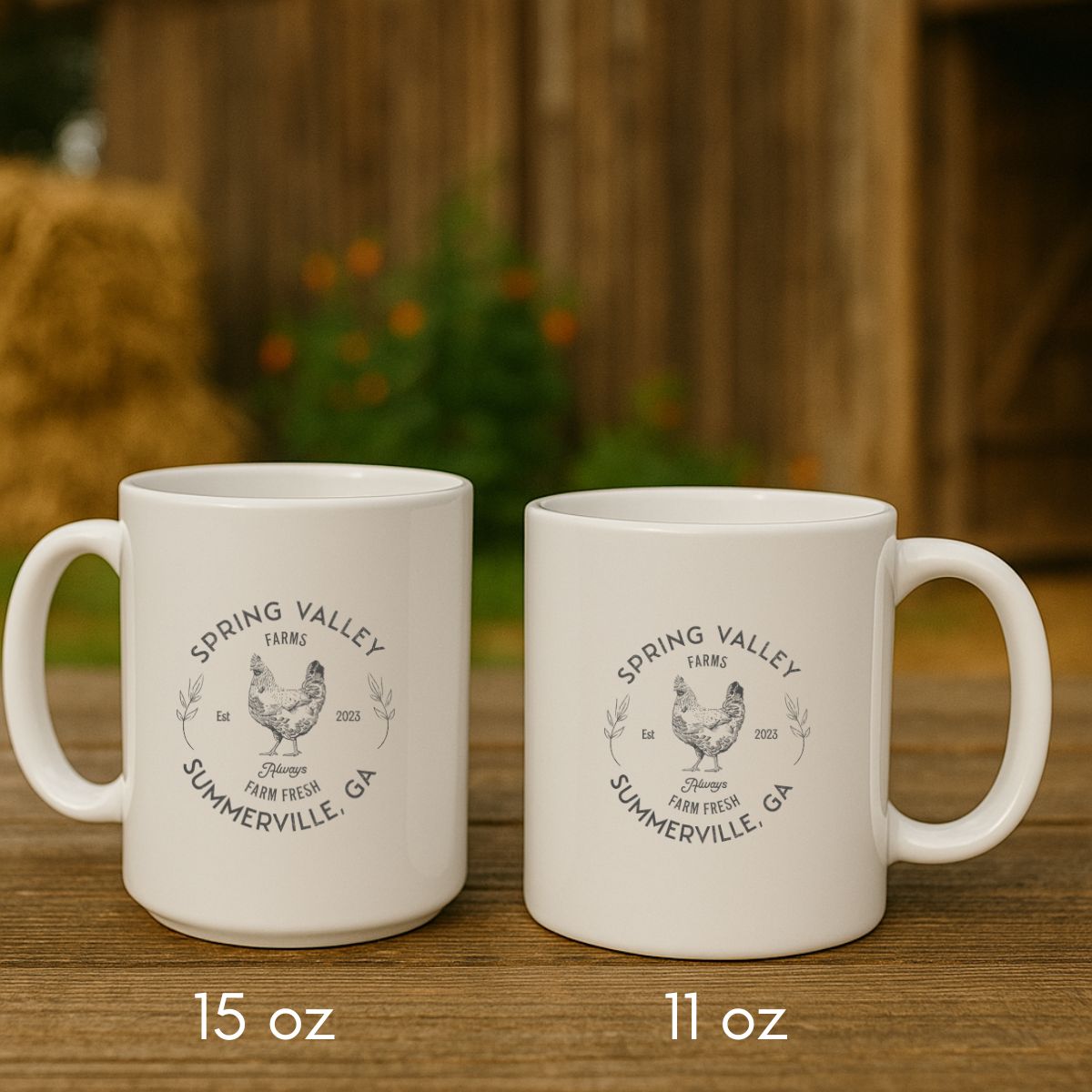 Custom Farm Ceramic Mug 11 or 15oz