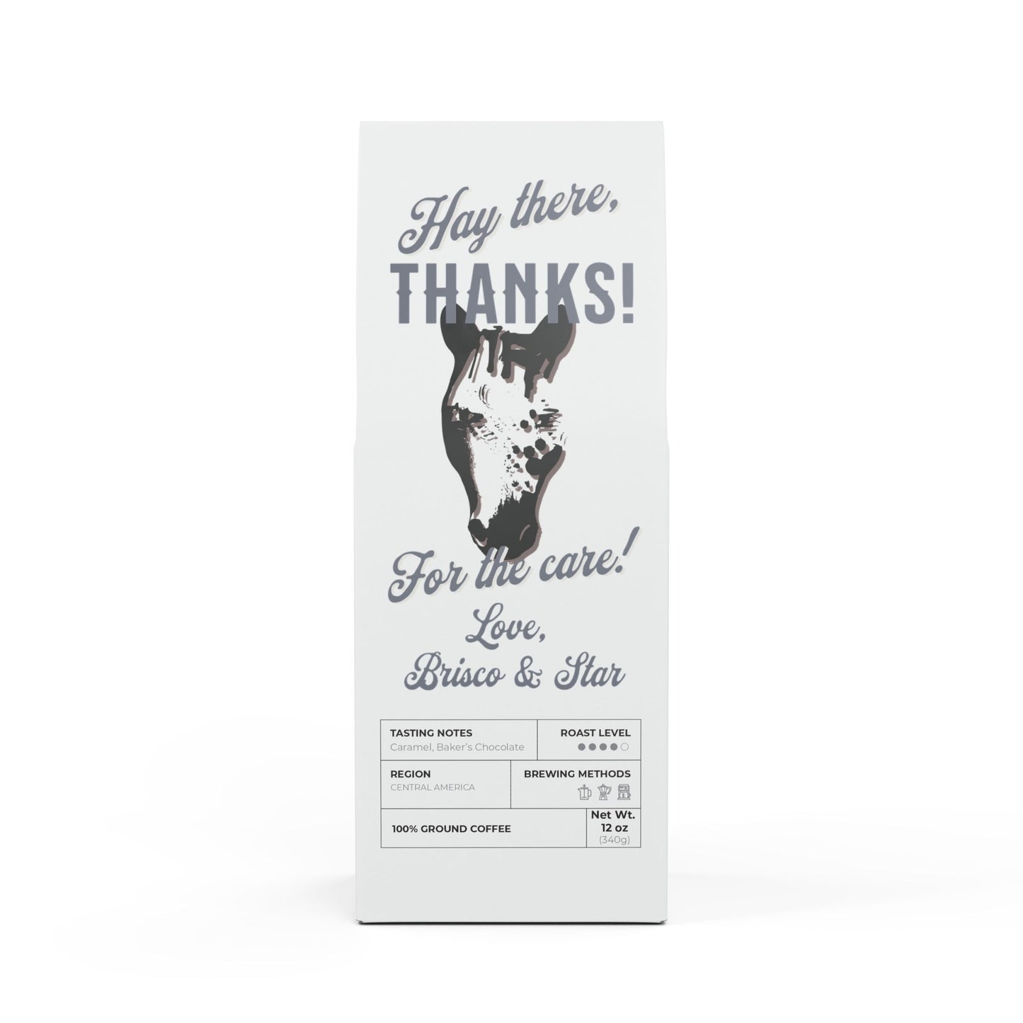 Custom Coffee Gift for Horse Professionals - Flathead Valley Coffee Blend (Medium-Dark Roast)